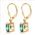 D'Joy Pfau Quarz Triplette Ohrringe 925 Silber 750 Gelb Vergoldet ca. 4,75 ct.