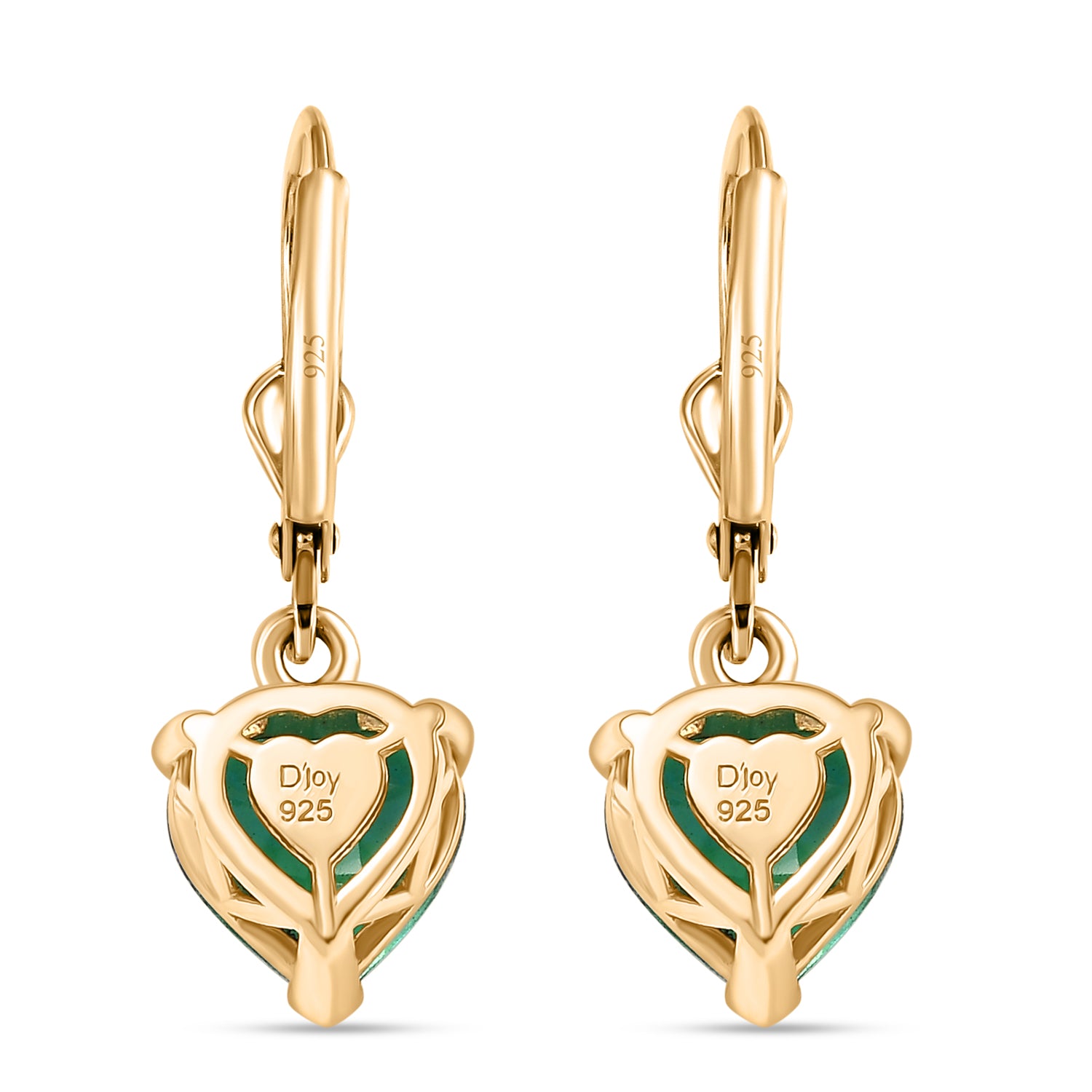 D'Joy Pfau Quarz Triplette Ohrringe 925 Silber 750 Gelb Vergoldet ca. 4,75 ct.