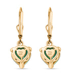 D'Joy Pfau Quarz Triplette Ohrringe 925 Silber 750 Gelb Vergoldet ca. 4,75 ct.