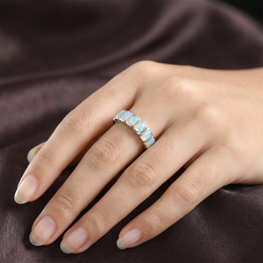 D'Joy AA Natürlicher, äthiopischer Welo Opal Ring 925 Silber Gelbes Gold (Größe 21.00) ca. 1,58 ct