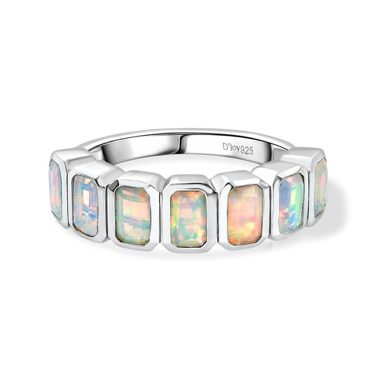 D'Joy AA Natürlicher, äthiopischer Welo Opal Ring 925 Silber Gelbes Gold (Größe 21.00) ca. 1,58 ct