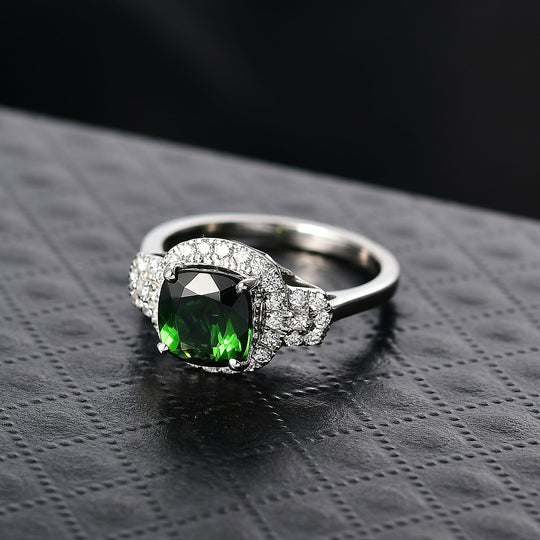 Rhapsody AAAA Santa Rosa Turmalin, Weißer Diamant AGI zertifiziert Ring 950 Platin (Größe 18.00) ca. 2.66 ct