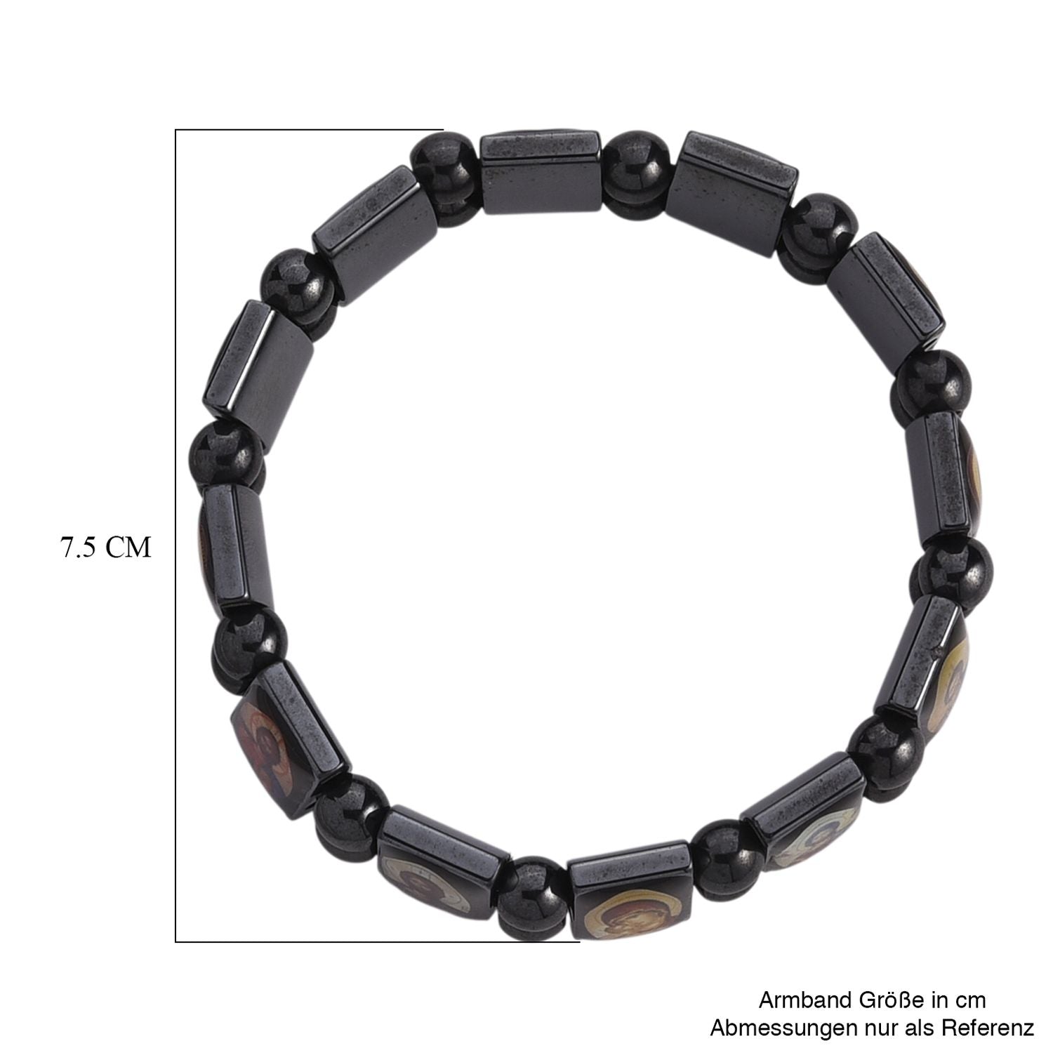 Hämatit Armband Flexibles (ca. 18-19 cm) ca. 233,70 ct.