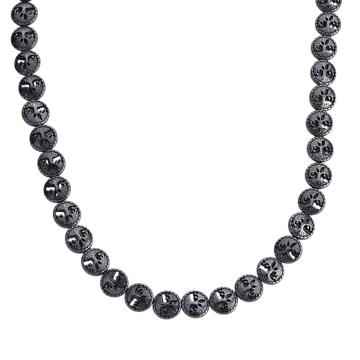 Hämatit Halskette ca. 50 cm + 5 cm Extender, ca. 225,00 ct.