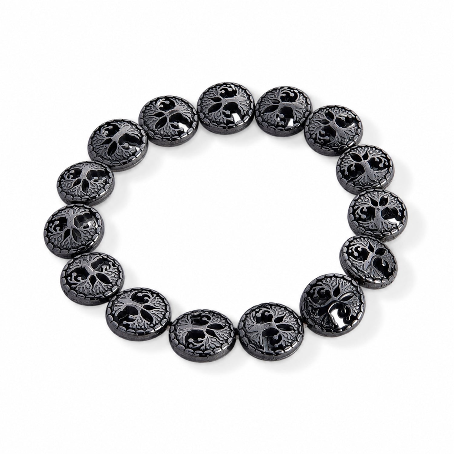 Hämatit Armband Flexibles (ca. 18-19 cm) ca. 109,00 ct.