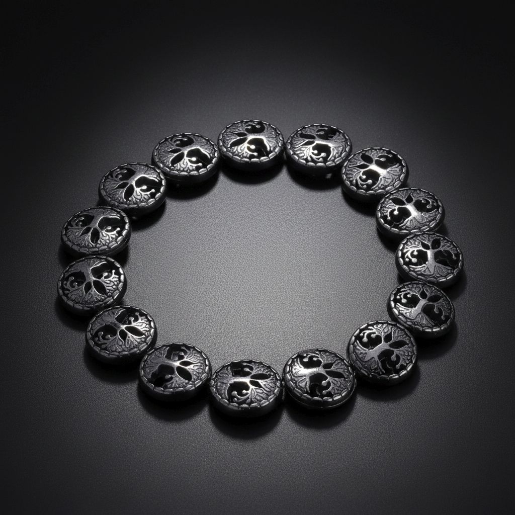 Hämatit Armband Flexibles (ca. 18-19 cm) ca. 109,00 ct.