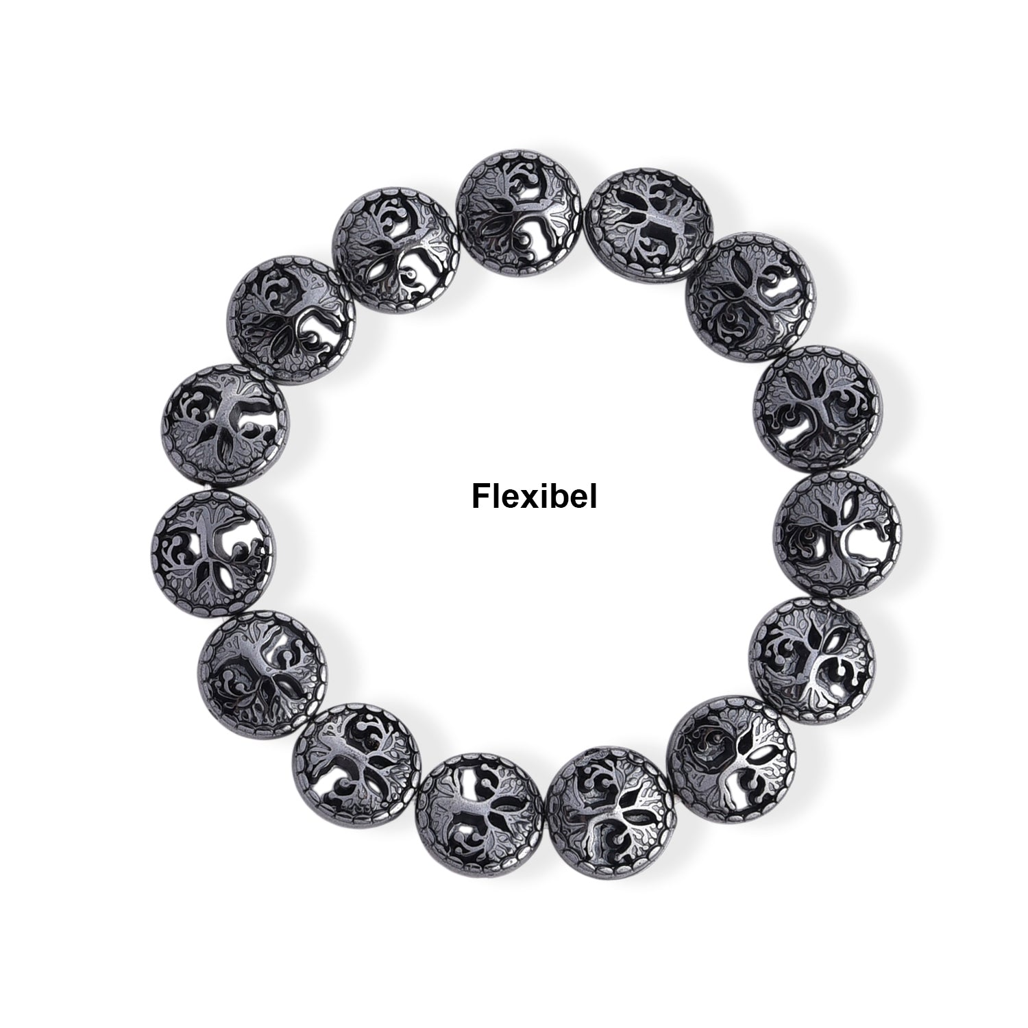 Hämatit Armband Flexibles (ca. 18-19 cm) ca. 109,00 ct.
