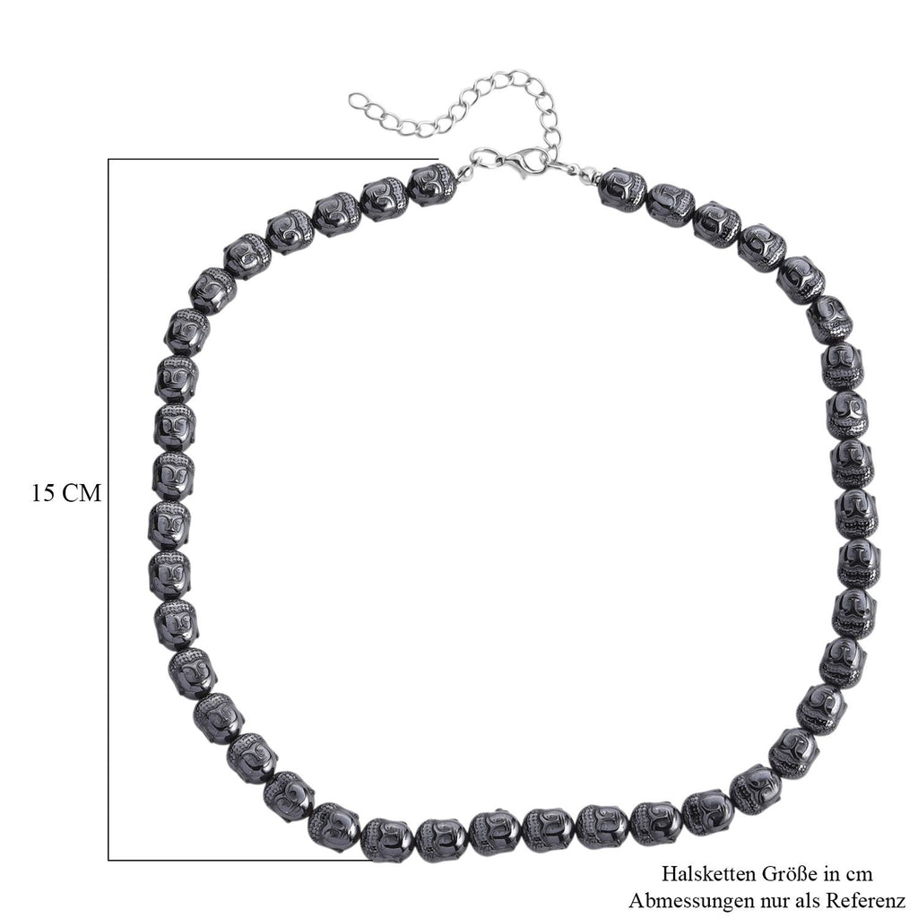 Hämatit Halskette ca. 50 cm + 5 cm Extender, ca. 379,00 ct.