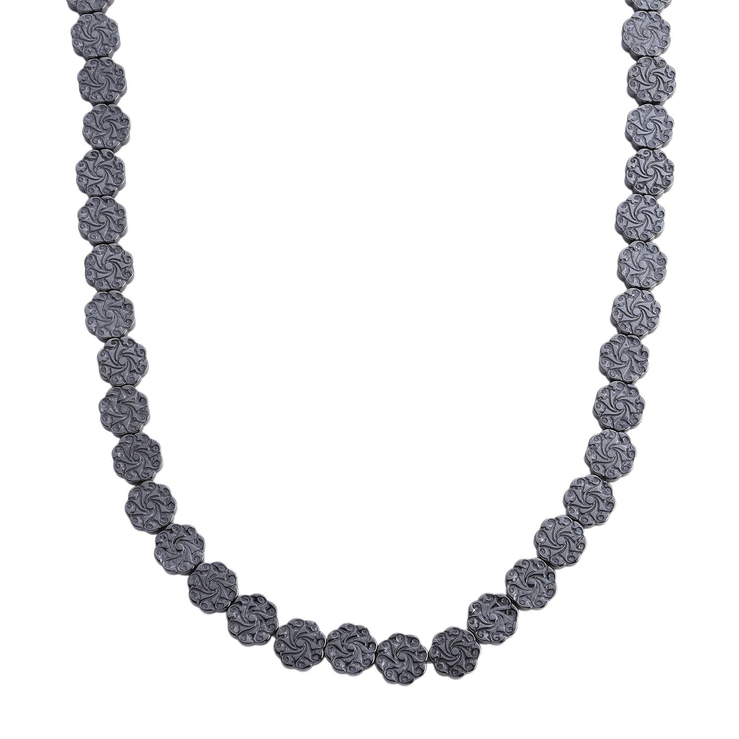 Hämatit Halskette ca. 50 cm + 5 cm Extender, ca. 254,00 ct.