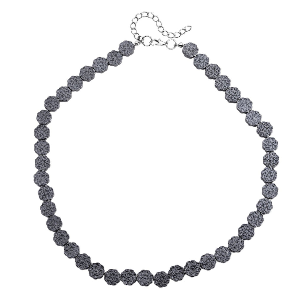 Hämatit Halskette ca. 50 cm + 5 cm Extender, ca. 254,00 ct.