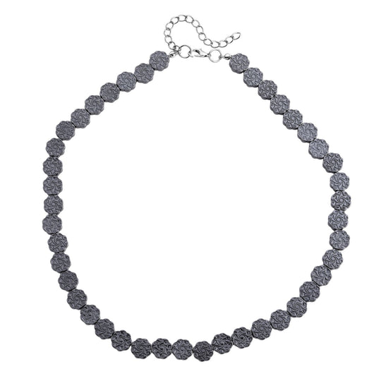 Hämatit Halskette ca. 50 cm + 5 cm Extender, ca. 254,00 ct.