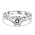 D'Joy Moissanit Ring, 925 Silber platiniert - 1,67 ct.