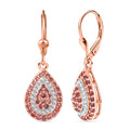 D'Joy AAA Padparadscha Saphir Ohrringe 925 Silber 750 Roségold vermeil ca. 1,79 ct.