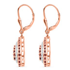 D'Joy AAA Padparadscha Saphir Ohrringe 925 Silber 750 Roségold vermeil ca. 1,79 ct.