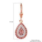 D'Joy AAA Padparadscha Saphir Ohrringe 925 Silber 750 Roségold vermeil ca. 1,79 ct.