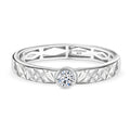 LUXURIANT DIAMOND - Lab Grown Diamant VS-EF Ring 925 Silber Rhodiniert (Größe 21.00) ca. 0,25 ct