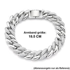 Weißer Zirkonia Armband ca. 18.5 cm Nickelfreies Messing