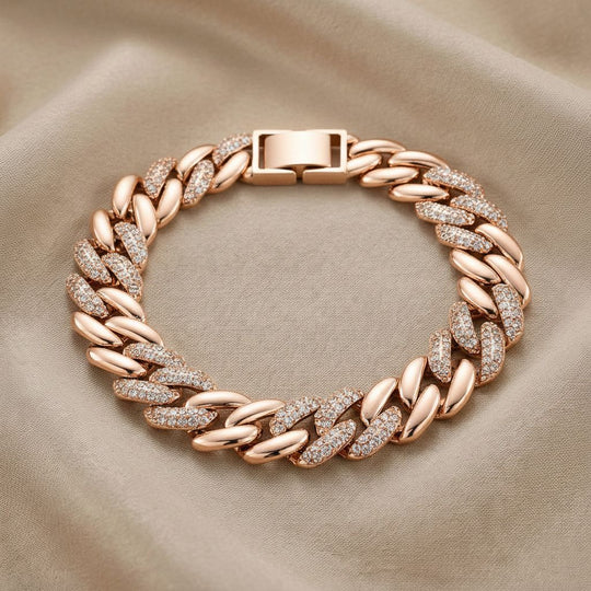 Weißer Zirkonia Armband ca. 18.5 cm Nickelfreies Messing