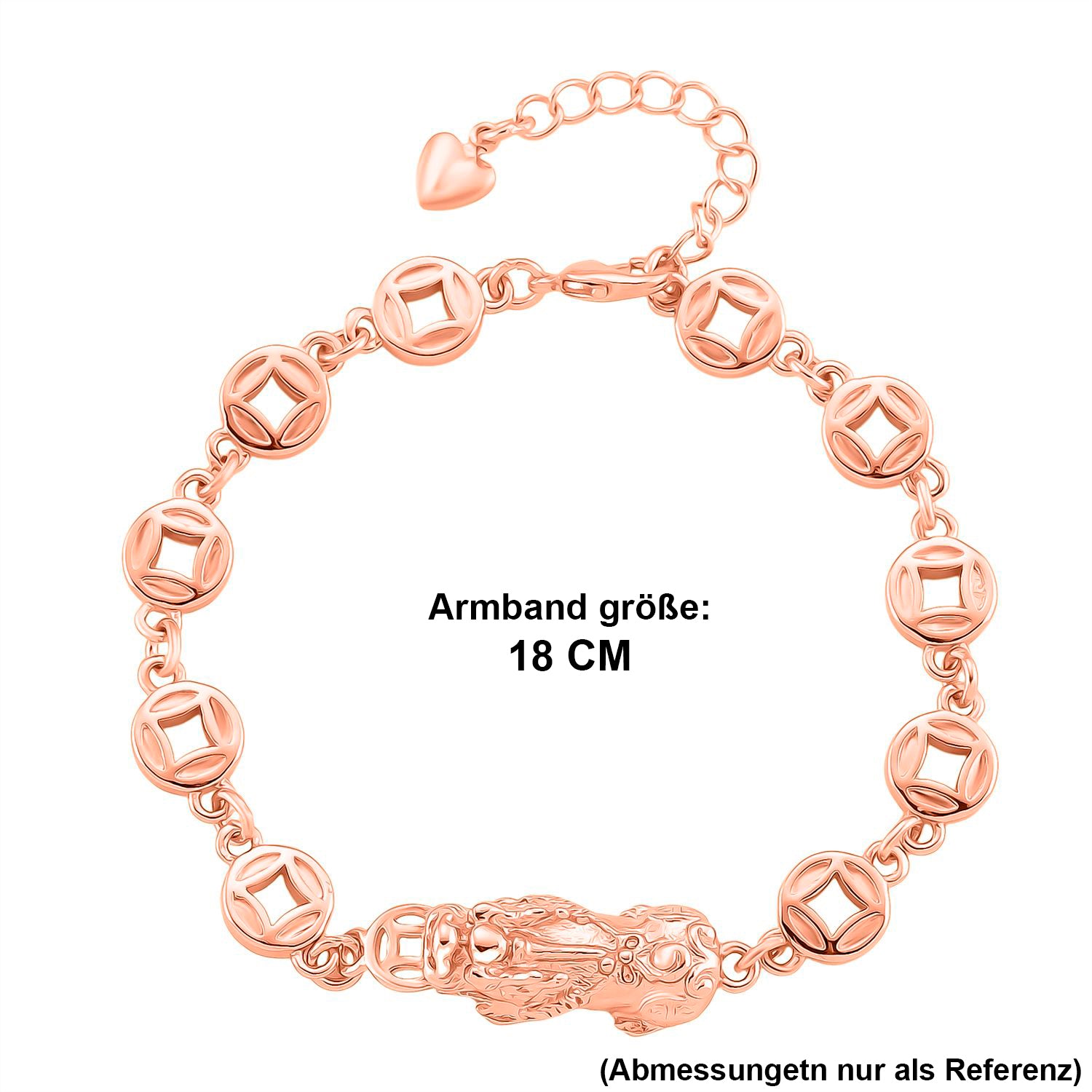 Nickelfreies Messing Armband ca. 18 cm + 2.5 cm Extender, ca. 13,50g