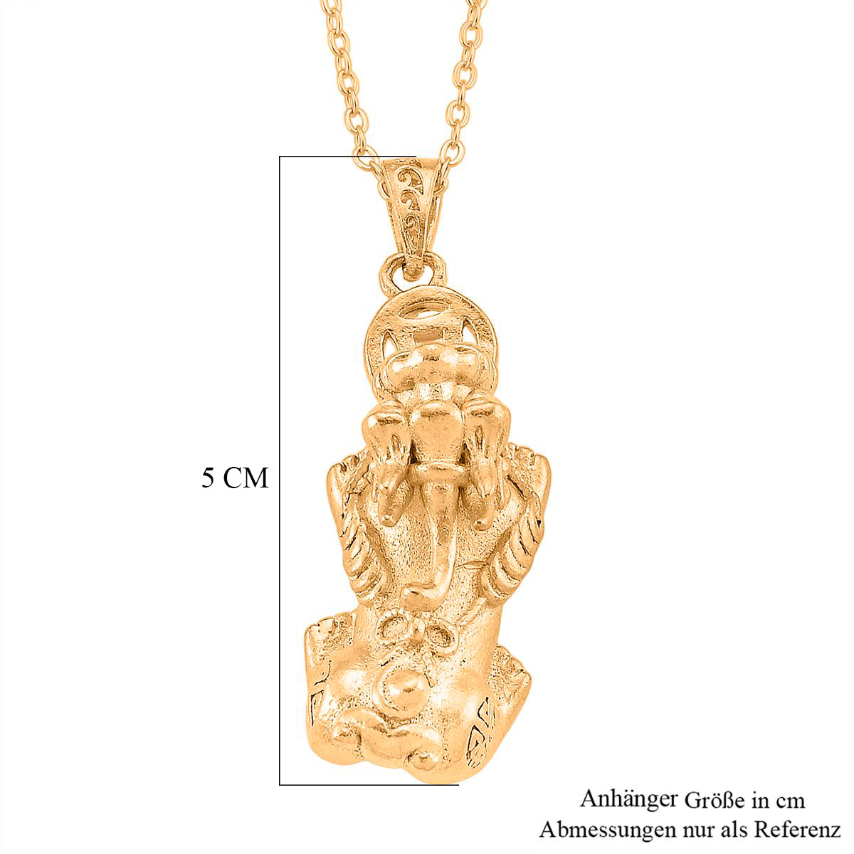 GOLD-LOOKS - Pixiu Nickelfreies Messing Halskette ca. 50 cm + 5 cm Extender, ca. 20,00g