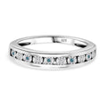 Blauer Diamant Ring 925 Silber (Größe 17.00)