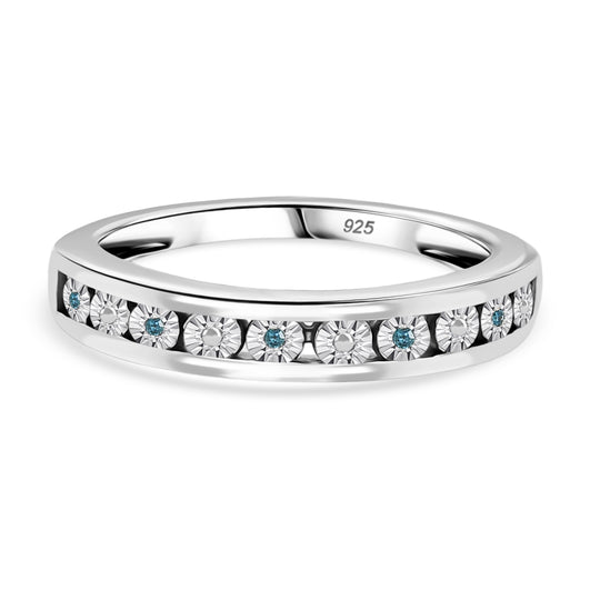Blauer Diamant Ring 925 Silber (Größe 20.00)