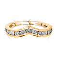 D'Joy Wishbone Ring mit Diamantakzenten, 925 Silber 750 Gelbgold Vermeil