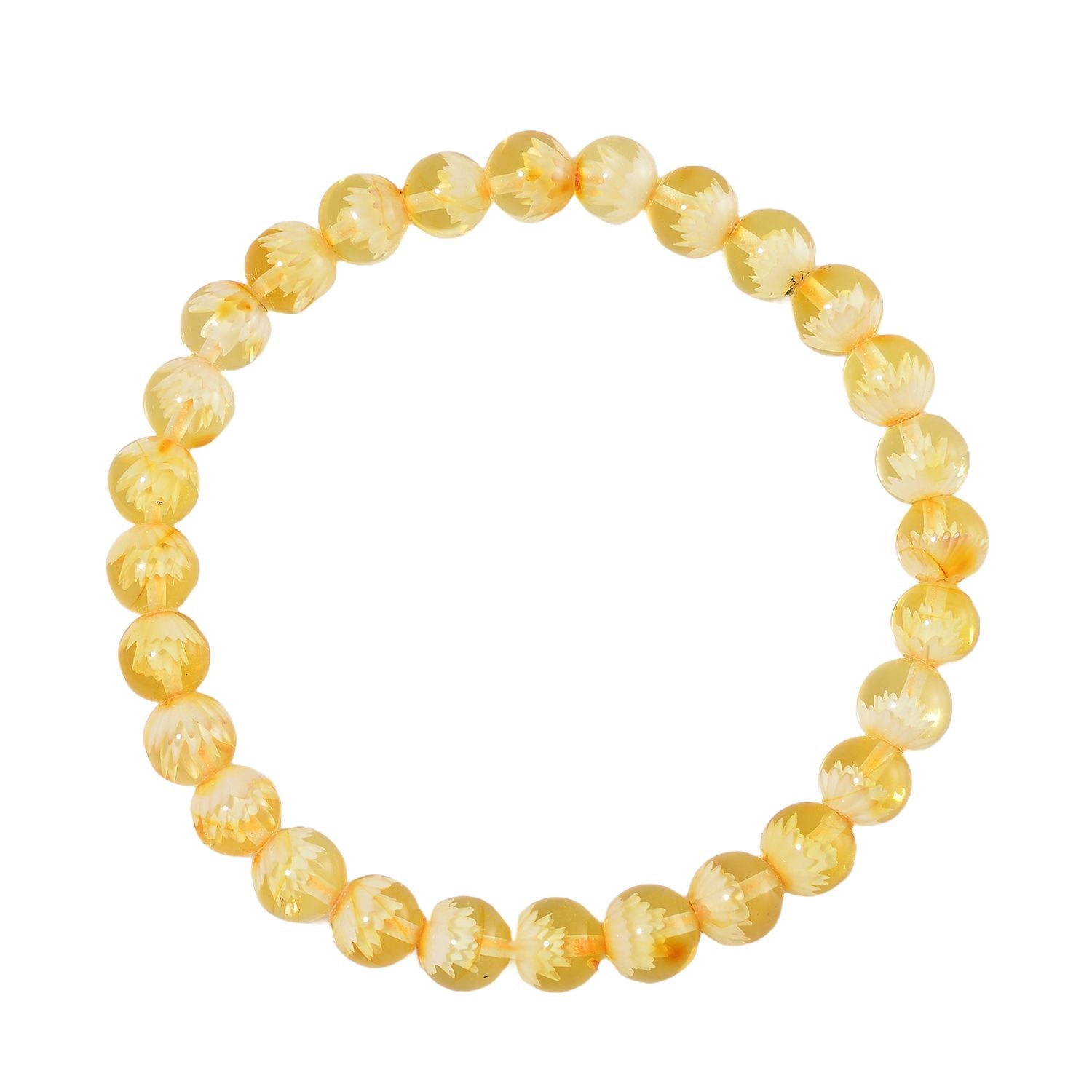 Natürliches Baltisches Butterscotch-Bernstein Armband, flexibel, (18.00 - 19.00 cm)
