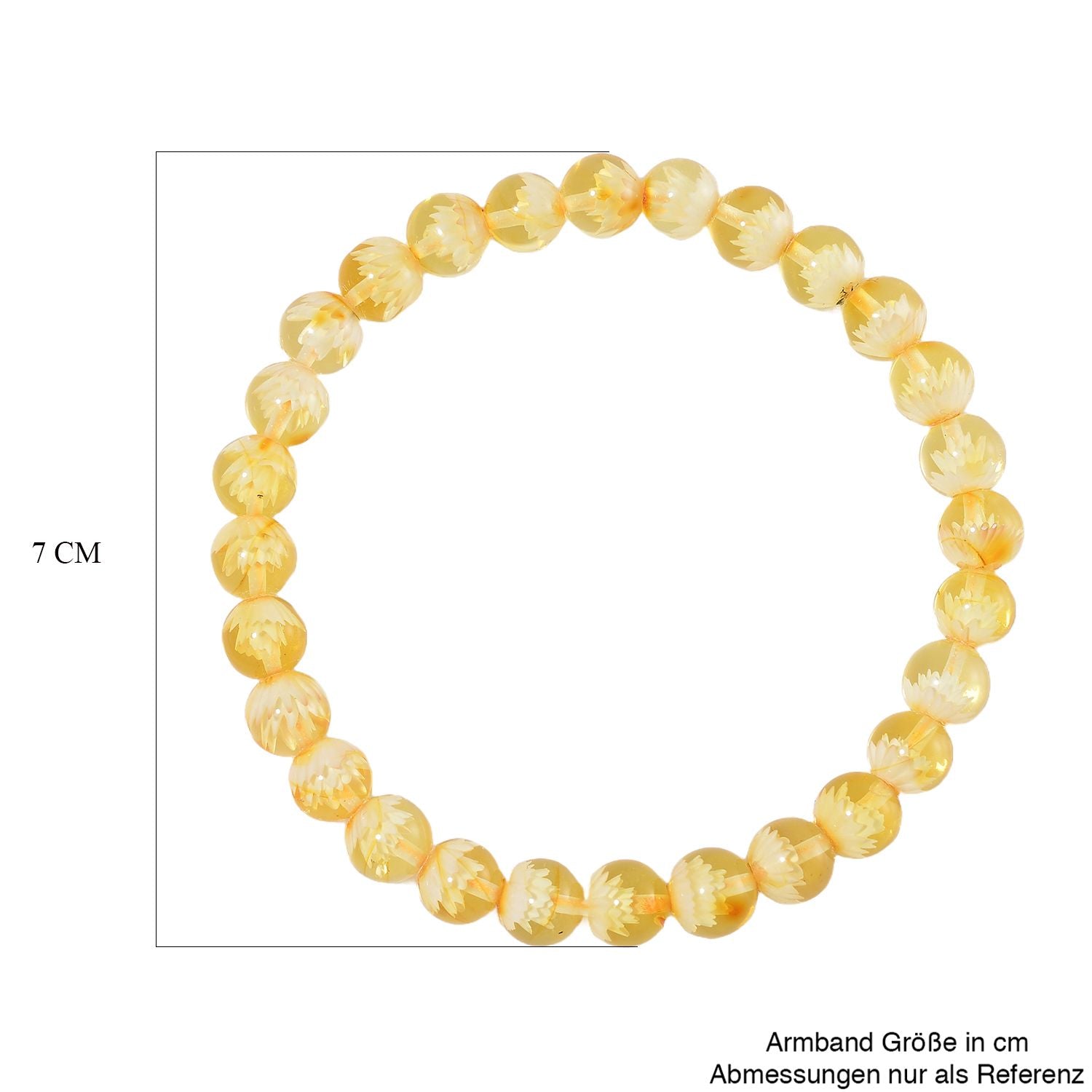 Natürliches Baltisches Butterscotch-Bernstein Armband, flexibel, (18.00 - 19.00 cm)