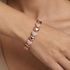 Weißer Zirkonia Armband ca. 18 cm + 3.5 cm Extender, Nickelfreies Messing