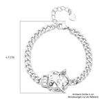 Grüner Kristall Armband ca. 19 cm + 5 cm Extender, Nickelfreies Messing