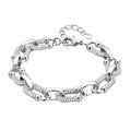 Weißer Zirkonia Armband ca. 18 cm + 2.5 cm Extender, Nickelfreies Messing