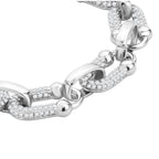 Weißer Zirkonia Armband ca. 18 cm + 2.5 cm Extender, Nickelfreies Messing