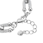 Weißer Zirkonia Armband ca. 18 cm + 2.5 cm Extender, Nickelfreies Messing