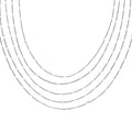 Nickelfreies Messing Halskette ca. 50 cm + 3.5 cm Extender, rhodiniert vergoldet, ca. 12,50g