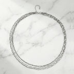 Nickelfreies Messing Halskette ca. 50 cm + 3.5 cm Extender, rhodiniert vergoldet, ca. 12,50g