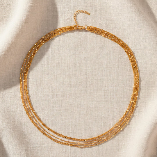Nickelfreies Messing Halskette ca. 50 cm + 3.5 cm Extender, Gelb Vergoldet, ca. 12,50g