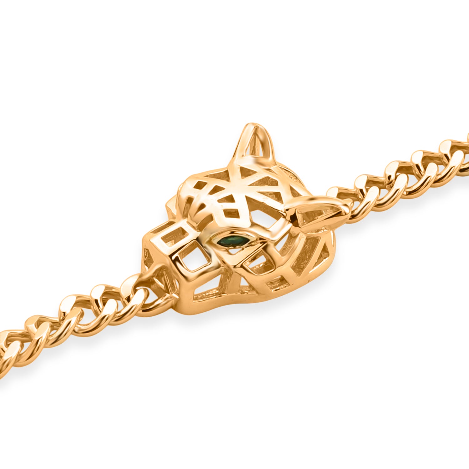 Grüner Kristall Armband ca. 19 cm + 5 cm Extender, Nickelfreies Messing, Gelb Vergoldet