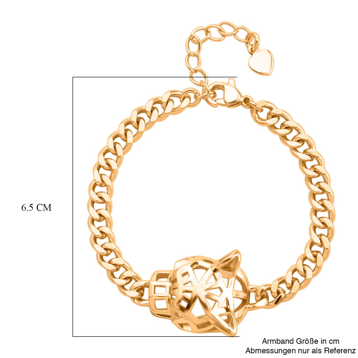 Grüner Kristall Armband ca. 19 cm + 5 cm Extender, Nickelfreies Messing, Gelb Vergoldet