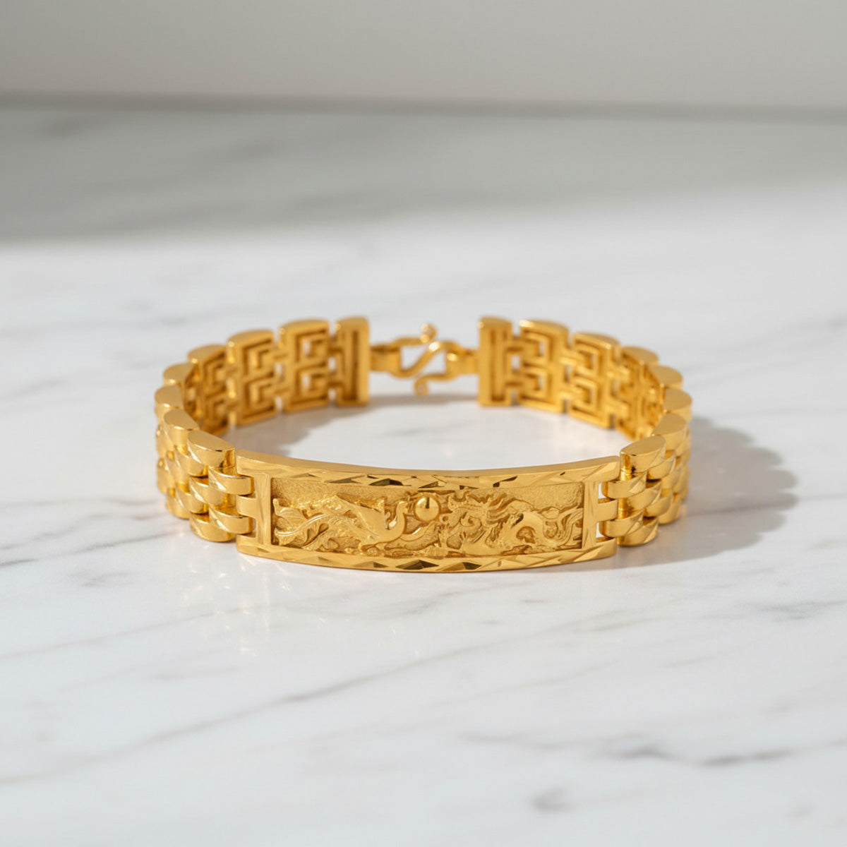 GOLD LOOKS - Pixiu Armband, Nickelfreies Messing, ca. 19.75 cm ca. 36,50g
