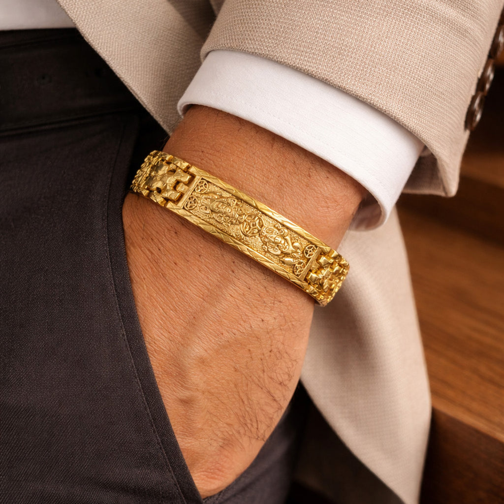 GOLD LOOKS - Fliegender Drache Armband, Nickelfreies Messing, ca. 19.75 cm ca. 36,50g