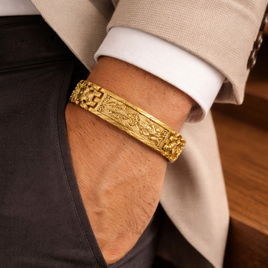GOLD LOOKS - Fliegender Drache Armband, Nickelfreies Messing, ca. 19.75 cm ca. 36,50g
