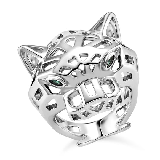 Grüner Zirkonia Ring Nickelfreies Messing, Gelb Vergoldet (Größe 20.75)