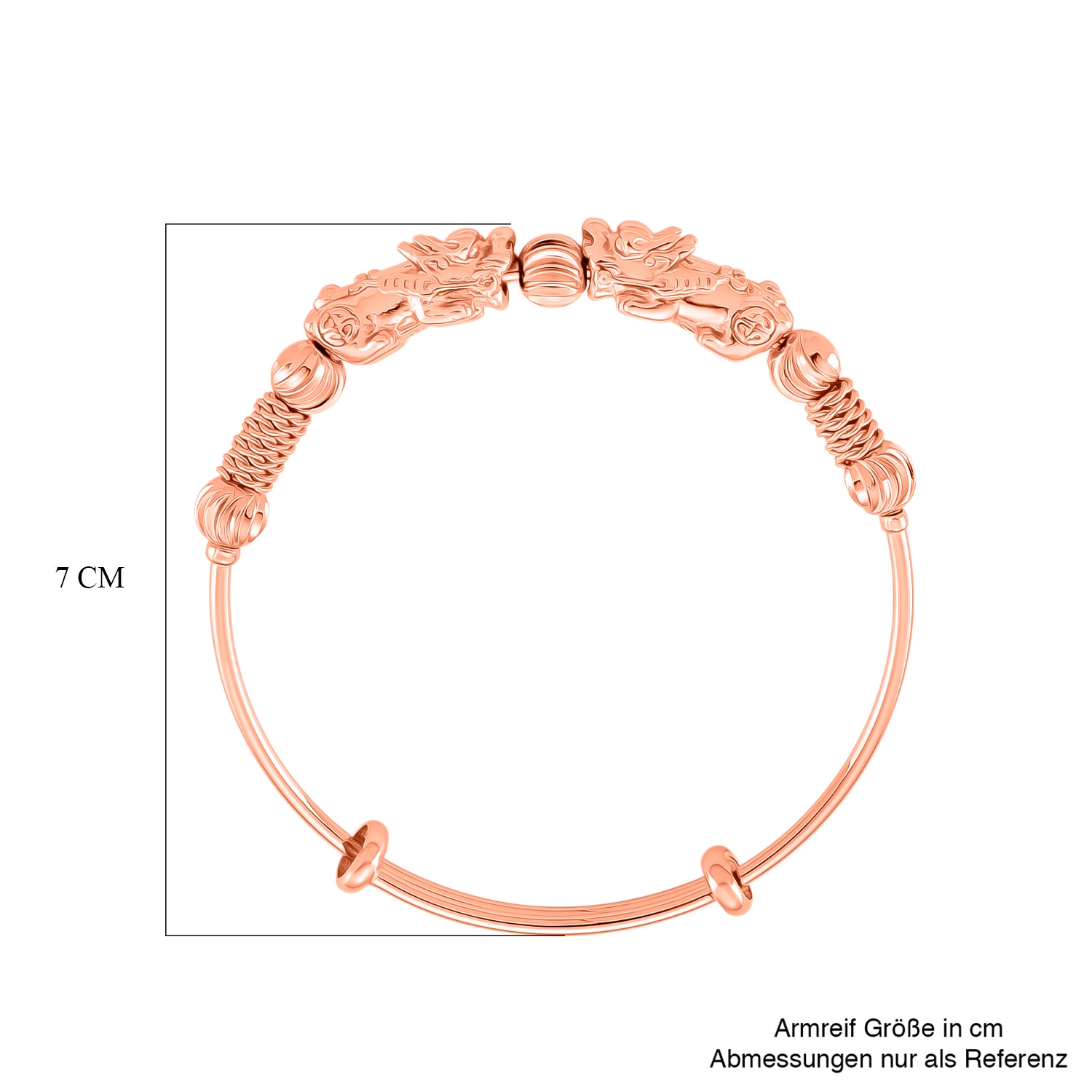 Nickelfreies Messing Armreif, Flexibles (18 - 19 cm) ca. 20,00g