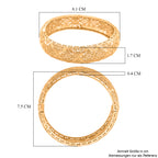 GOLD-LOOKS Marrakesh Geometrischer Design Armreif, Nickelfreies Messing, ca. 19 cm ca. 28,40g