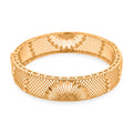 GOLD-LOOKS Pfauen-inspiriertes Design Armreif, Nickelfreies Messing, ca. 19 cm ca. 23,60g