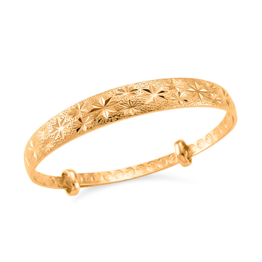 Nickelfreies Messing Armreif, Flexibles (18 - 19 cm) ca. 16,20g, vergoldet