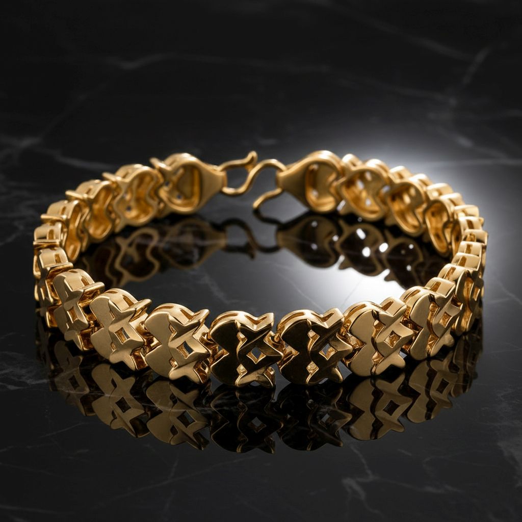 Designer-Stil Nickelfreies Messing Armband ca. 19 cm ca. 22,50g