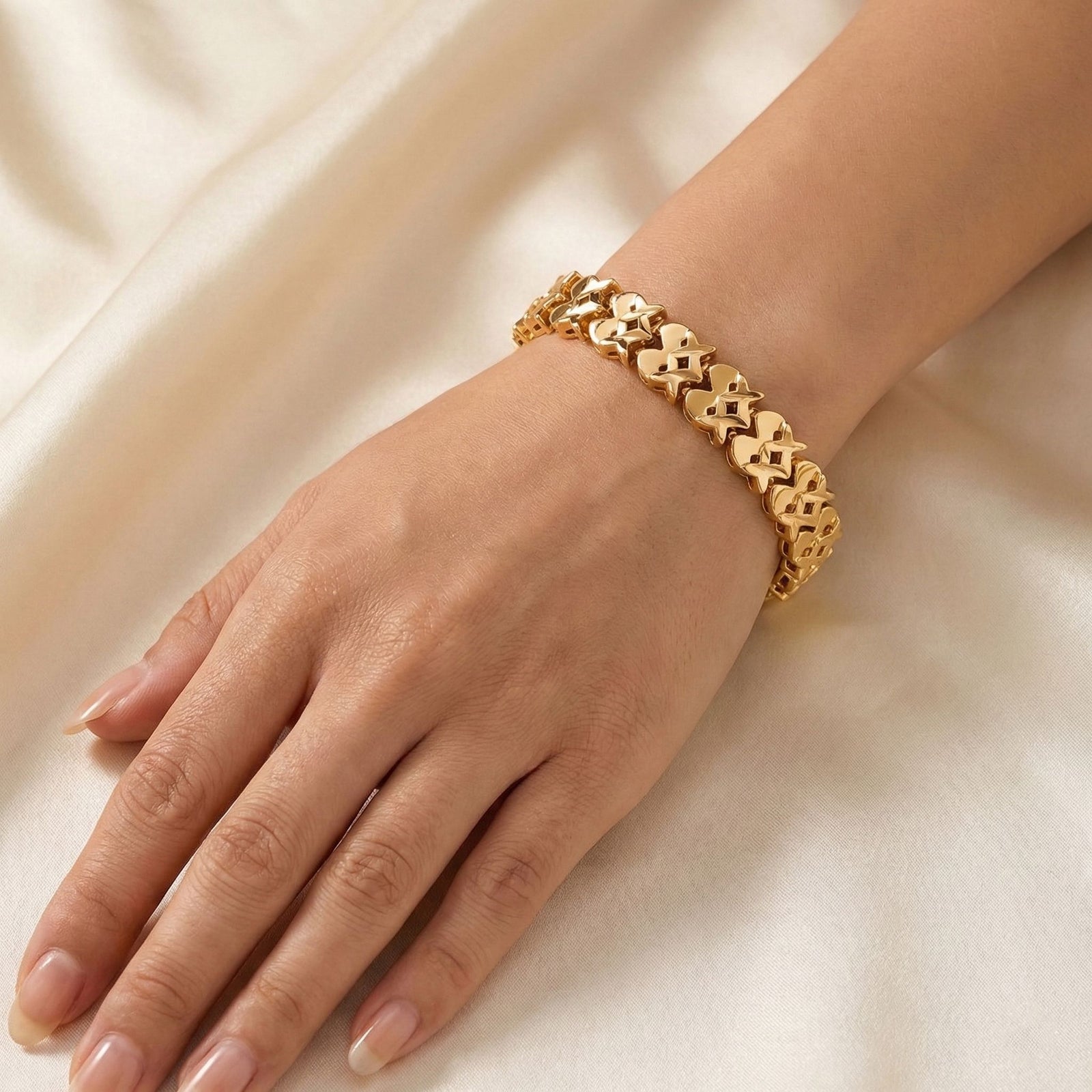 Designer-Stil Nickelfreies Messing Armband ca. 19 cm ca. 22,50g