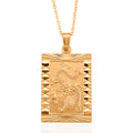 GOLD LOOKS - Drachen Halskette, Nickelfreies Messing, ca. 50 cm + 5 cm Extender, ca. 15,50g
